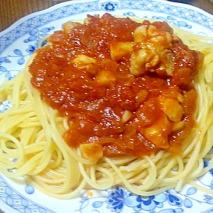 トマト缶で本格的☆トマトソースのスパゲティ